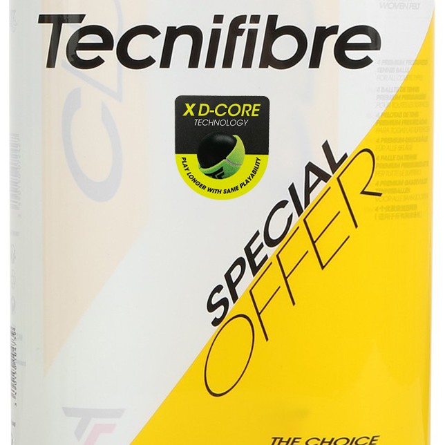 Bipack of 4 TECNIFIBRE club balls