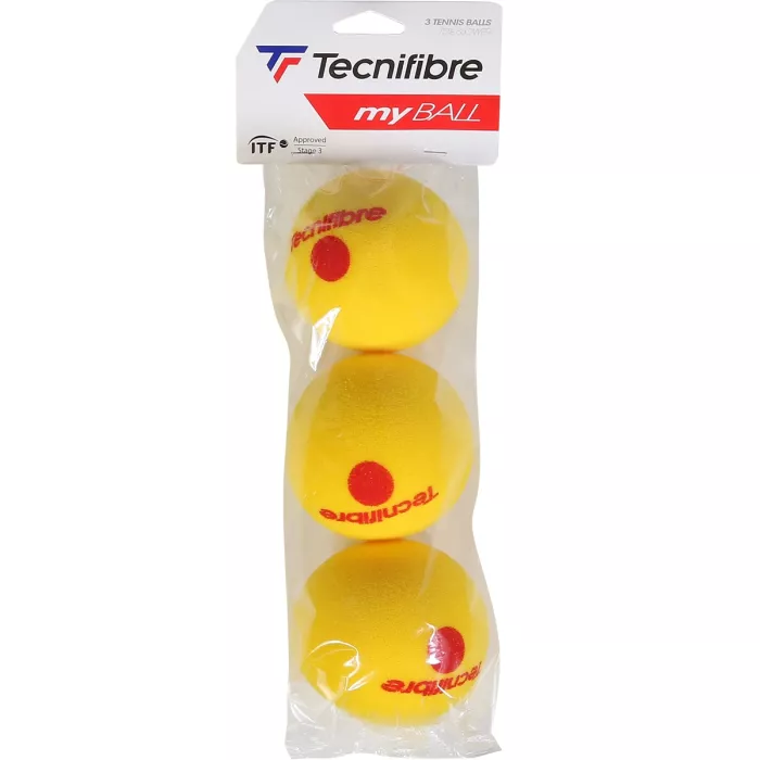 TECNIFIBRE lot de 3 balles mousse my ball