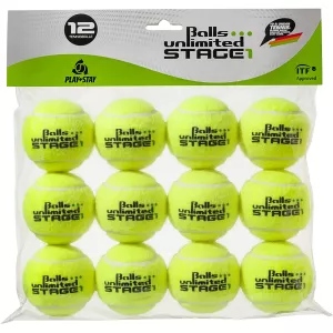Bag of 12 balls stage 1 tournament unlimited yellow/ green dot