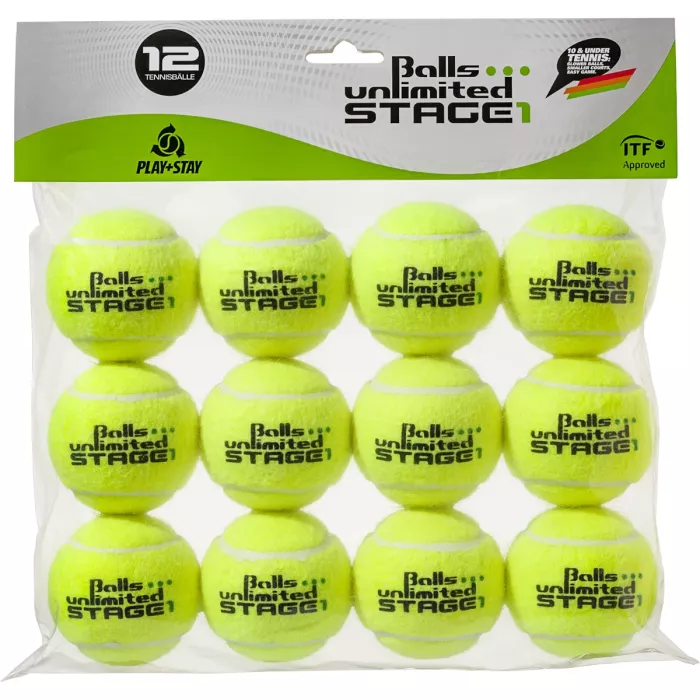 Bag of 12 balls stage 1 tournament unlimited yellow/ green dot