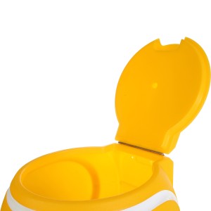 Yellow ball garbage can