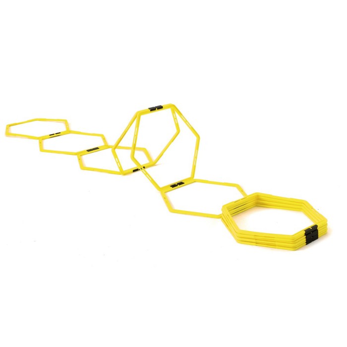 Set of 12 hexagonal hoops