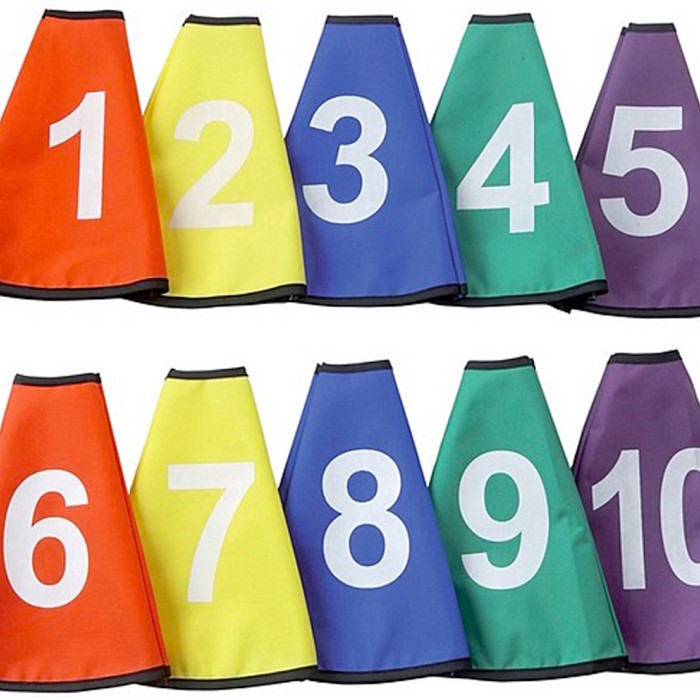 Lot de 10 cols de cones numÉrootes de 1 À 10