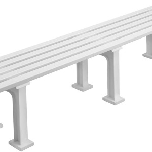 White tennis bench 2m