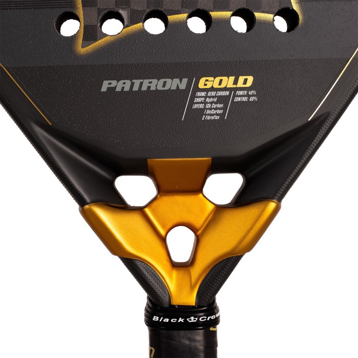 BLACK CROWN patron gold padel racket