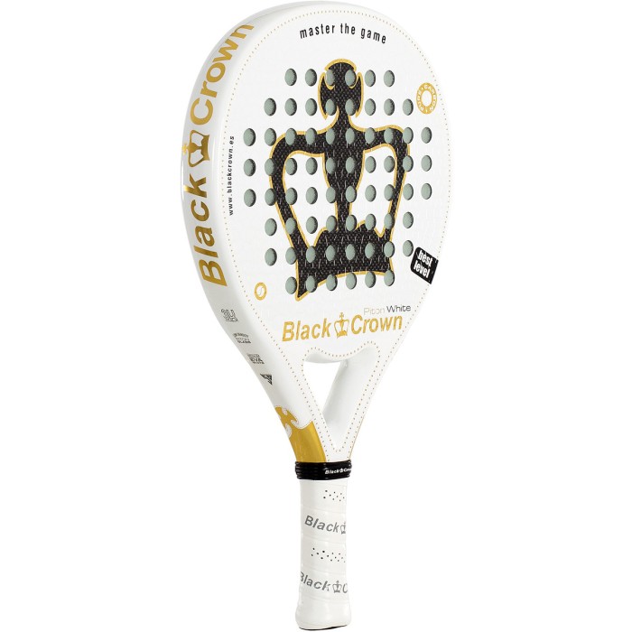 BLACK CROWN piton white padel racket