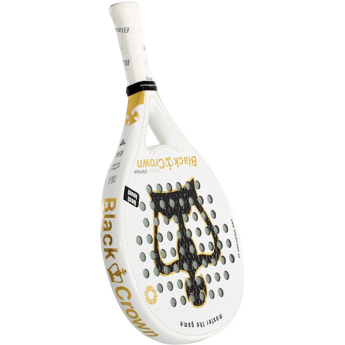 BLACK CROWN piton white padel racket