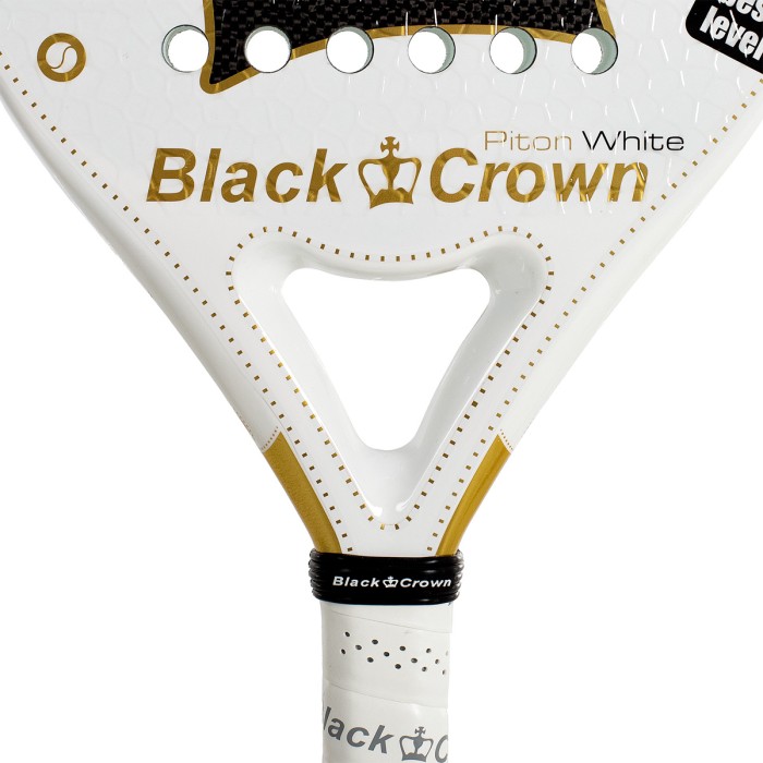 BLACK CROWN piton white padel racket