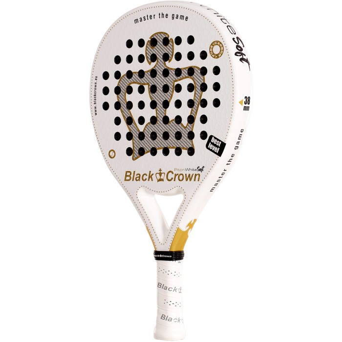 BLACK CROWN piton white soft padel racket