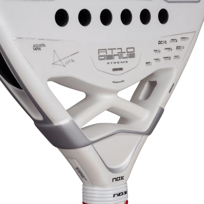 NOX at10 genius attack 12k alum xtreme padel racket by agustin tapia