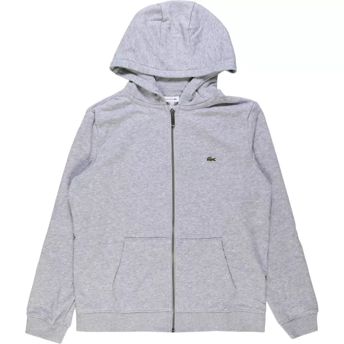 Sweat LACOSTE junior ar pilnu rāvējslēdzēju, franču frotē