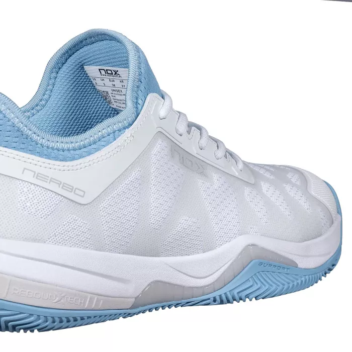 Chaussures NOX padel nerbo white/dusk blue