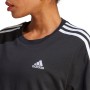Women's ADIDAS 3 stripes crop top t-shirt