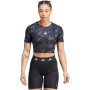 Women's ADIDAS print crop t-shirt