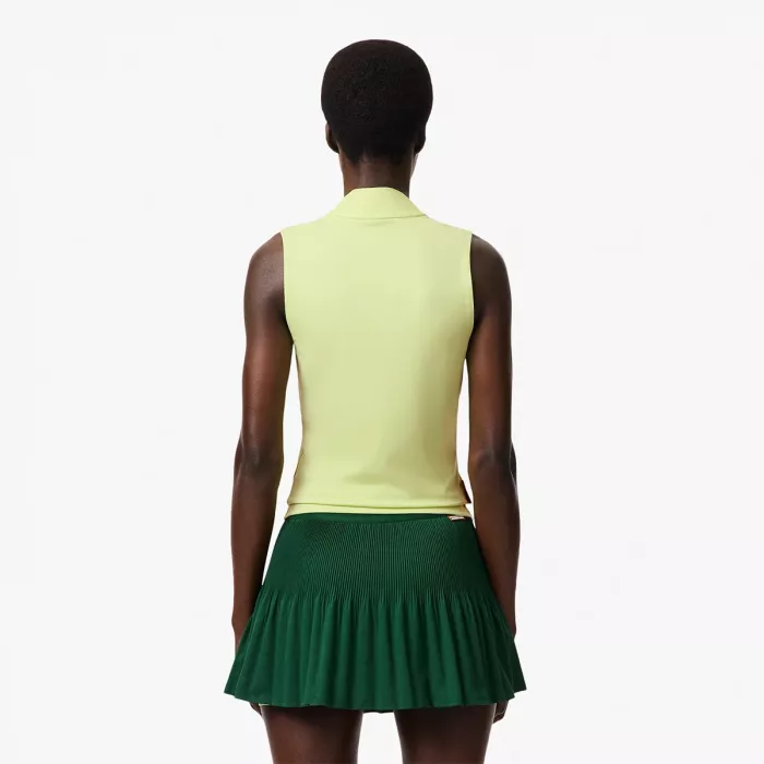 LACOSTE sieviešu Roland Garros tops ar lencītēm