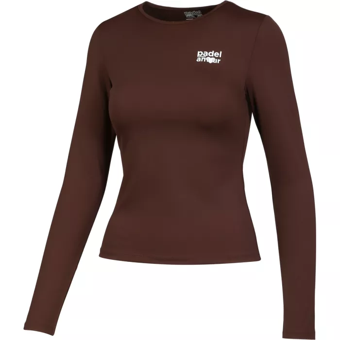 T-shirt manches longues femme technique PADEL MON AMOUR