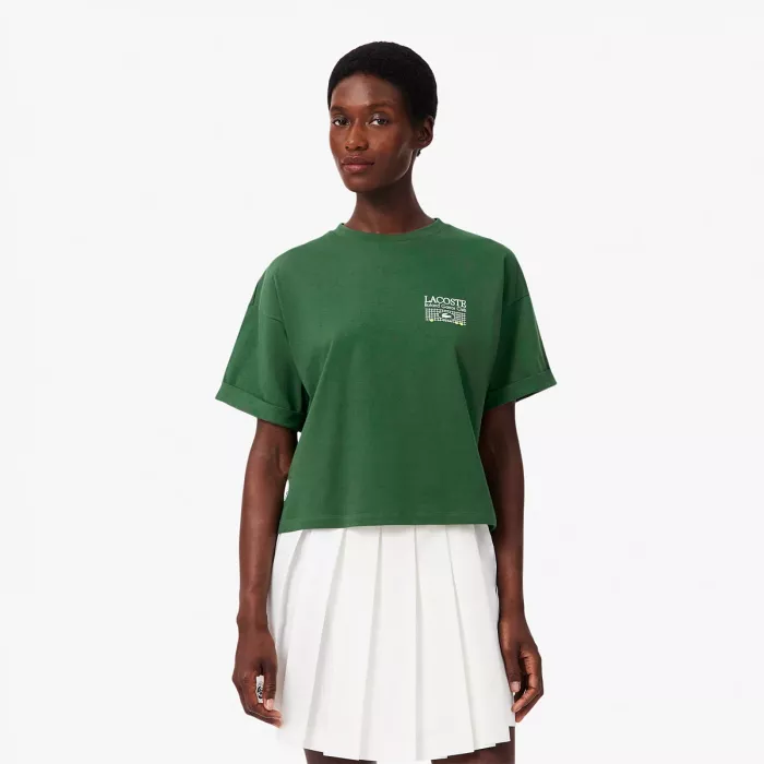 T-shirt LACOSTE femme roland garros graphique