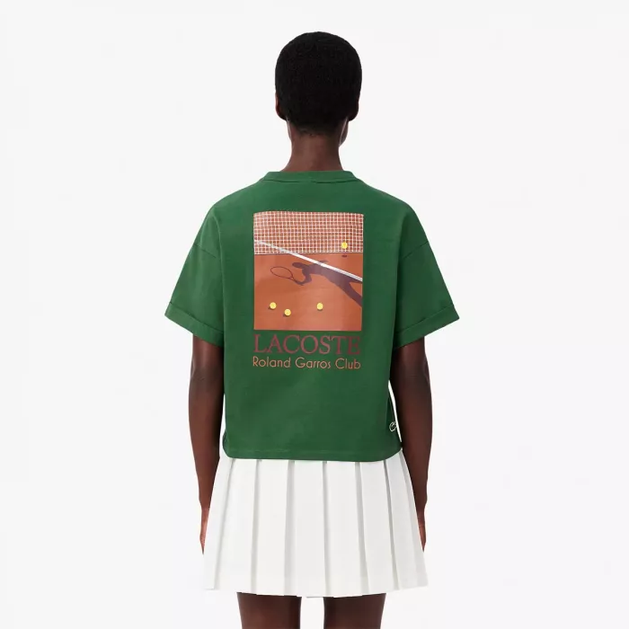 T-shirt LACOSTE femme roland garros graphique