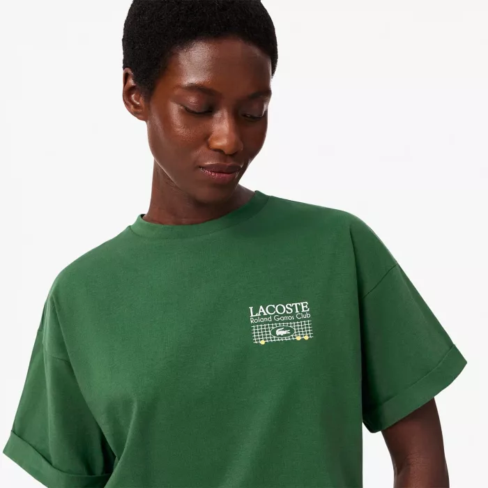 T-shirt LACOSTE femme roland garros graphique