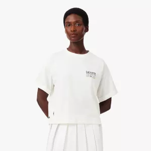 T-shirt LACOSTE femme roland garros graphique