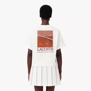 T-shirt LACOSTE femme roland garros graphique