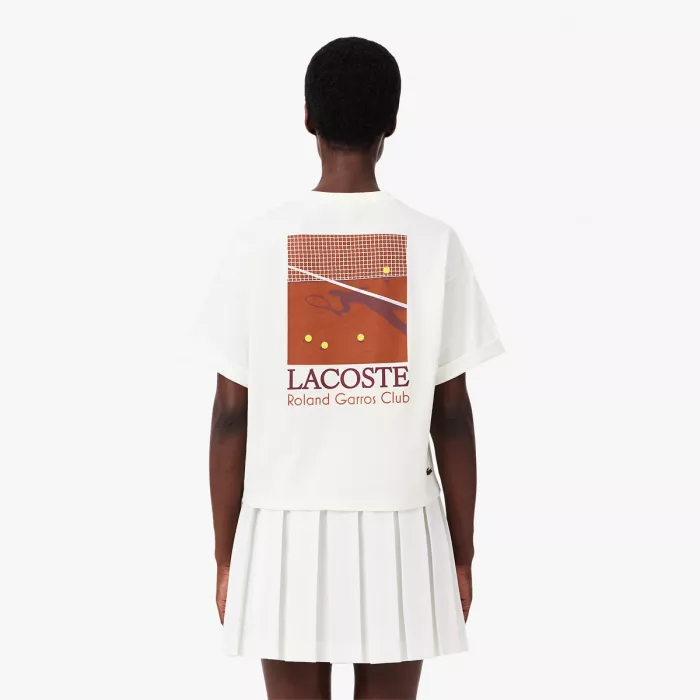 T-shirt LACOSTE femme roland garros graphique