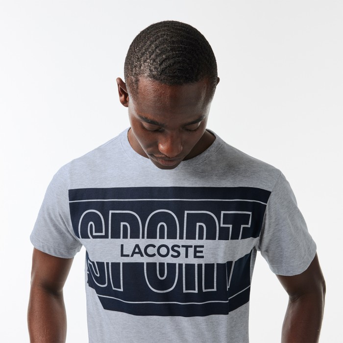 LACOSTE training core performance printed t-shirt