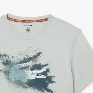T-shirt LACOSTE roland-garros spray logo