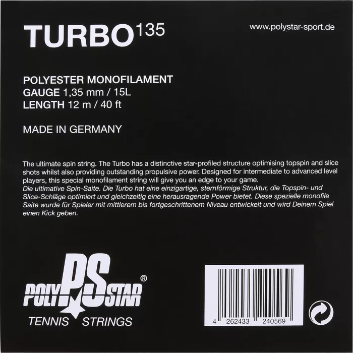 Tenisa stīga POLYSTAR turbo (12 metri)