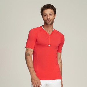 WILSON  seamless zip henley series 2.0 t-shirt