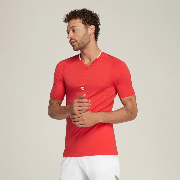 WILSON  seamless zip henley series 2.0 t-shirt