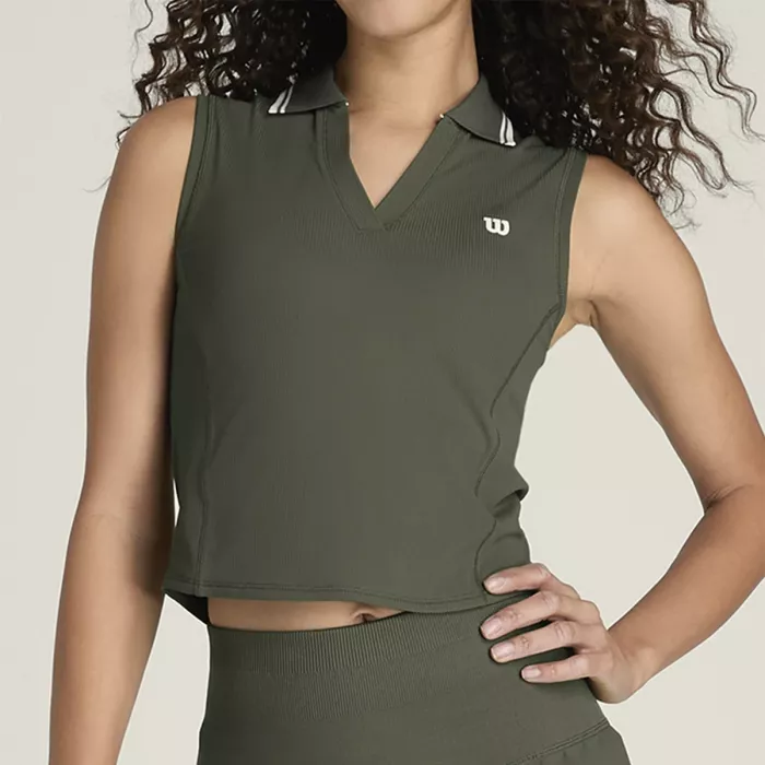 Polo WILSON femme rib sleeveless