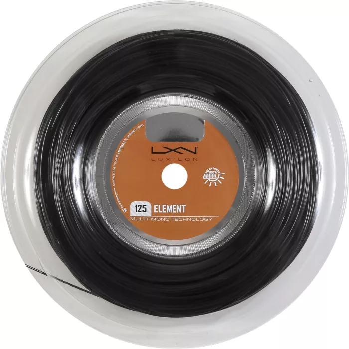 LUXILON element melnā tenisa stīga (200 metri)