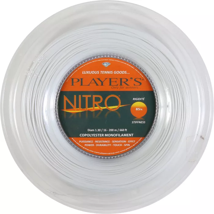 Turnīra PLAYER'S nitro tenisa stīgas ruļlis (200 metri)