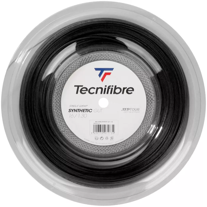 TECNIFIBRE synthetic gut black spool (200 metres)