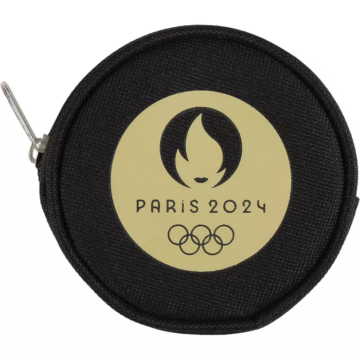 Round black and gold PARIS 2024 cash holder (9x9x2cm)