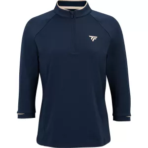 Sweat TECNIFIBRE femme thermozip 3/4 sleeve marine