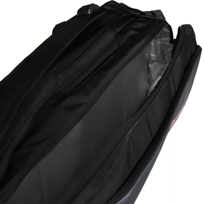 PRINCE tour 2 comp bk/pop rd tennis bag