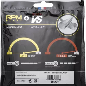 Cordage BABOLAT hybride rpm blast (1.25mm) + touch vs (1.30mm)