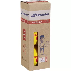 Bag of 3 BABOLAT red foam balls