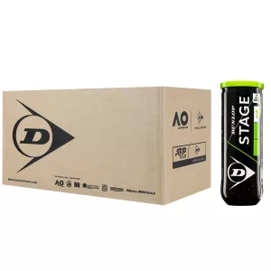 Box of 24 tubes of 3 DUNLOP easy tennis stage 1 balls