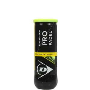 Tube of 3 DUNLOP pro padel balls
