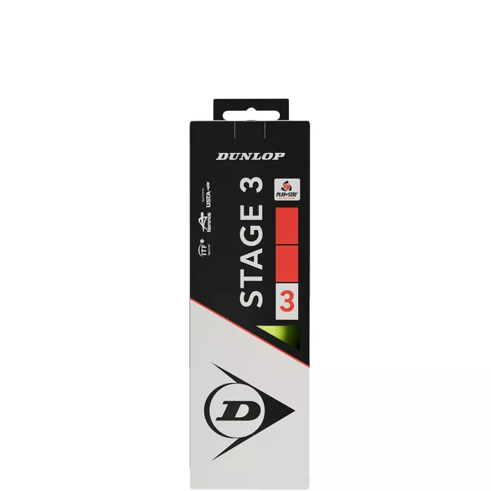 Bag of 3 DUNLOP mini tennis balls stage 3