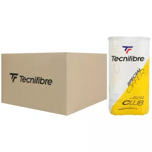 Carton 18 bipacks of 4 TECNIFIBRE club balls