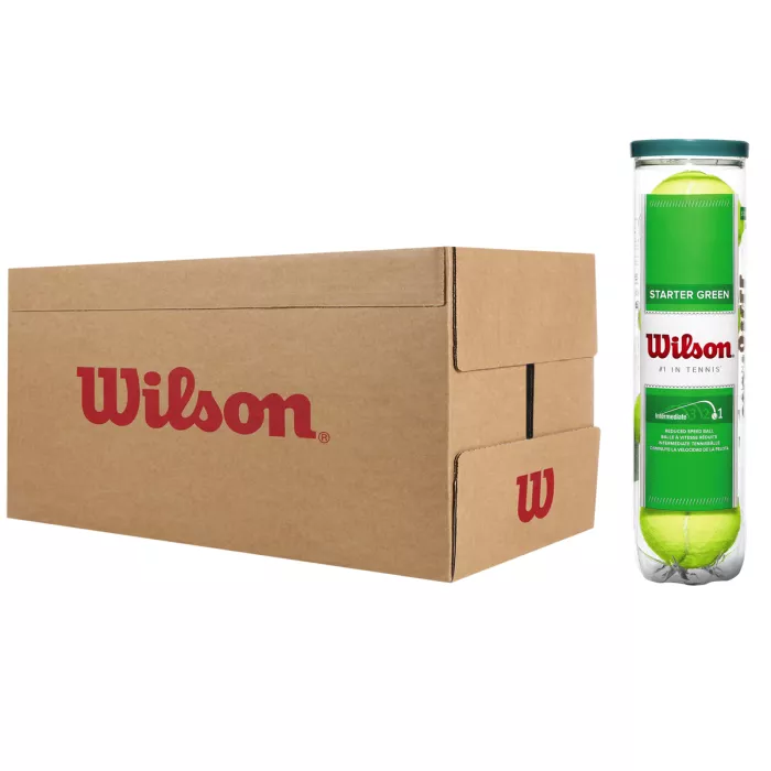 Box of 18 tubes of 4 WILSON starter play balls