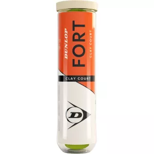 Tube of 4 DUNLOP fort clay court balls