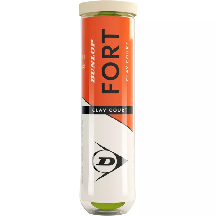 Tube of 4 DUNLOP fort clay court balls