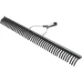 75 cm wide rubber rake with wooden handle