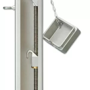 Pair of white aluminum posts square tube 80mm