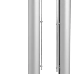 Pair of 83 mm alu round posts + sleeves